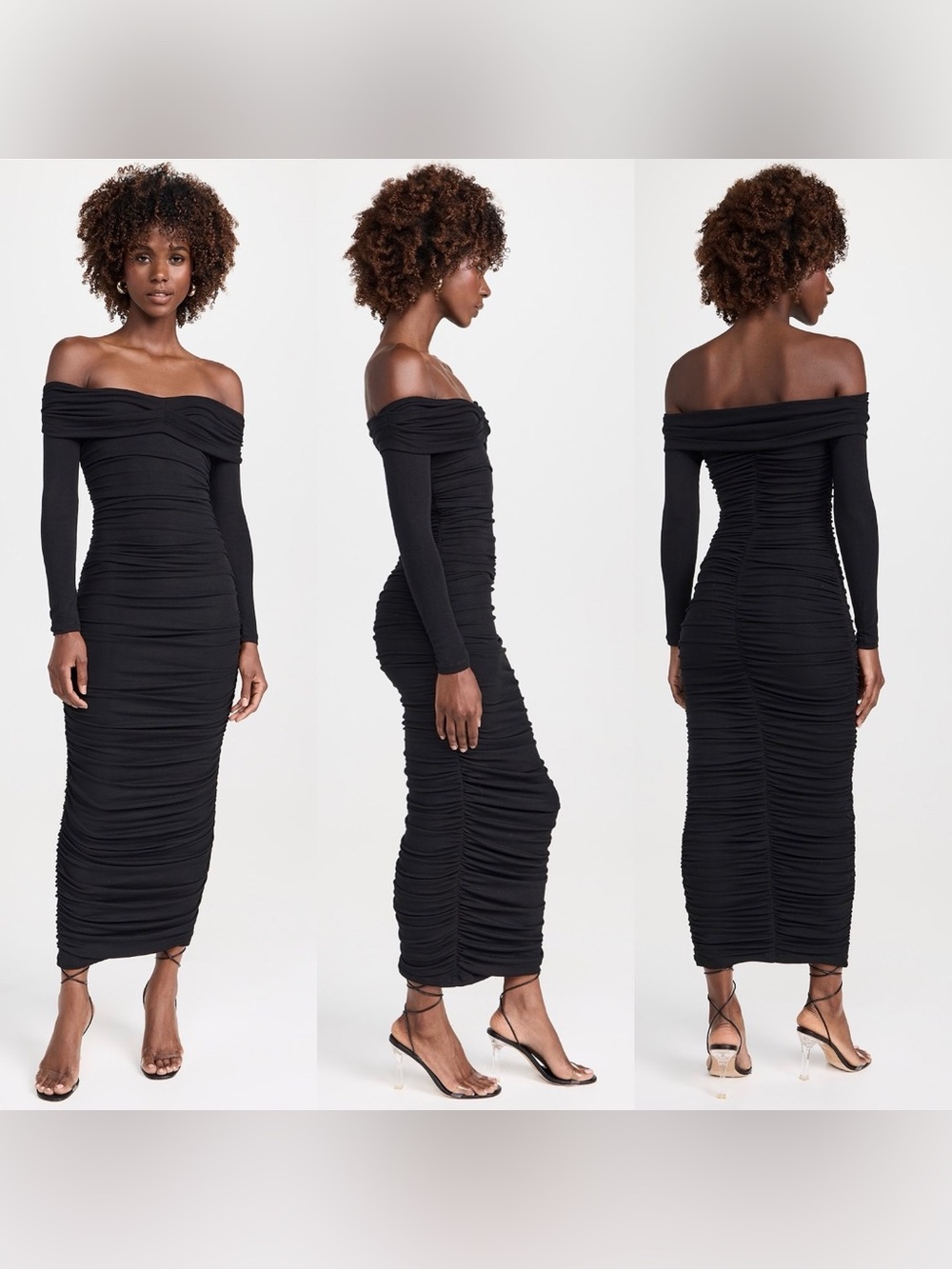 Anthropologie x BARDOT Arkie Knit Dress in black